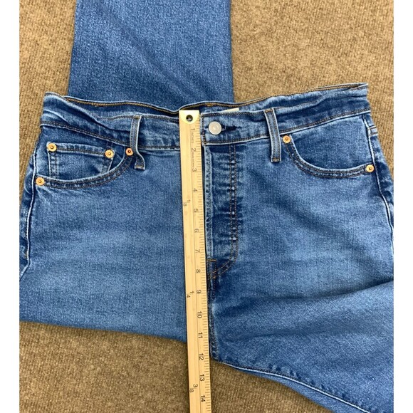 Levis Jeans Womens 32 Wedgie Straight Leg Button Fly High Rise Stretch Denim - Picture 7 of 11